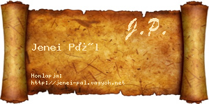 Jenei Pál névjegykártya