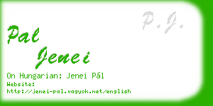 pal jenei business card